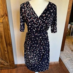 Motherhood Maternity | Navy blue wrap dress | Sz M